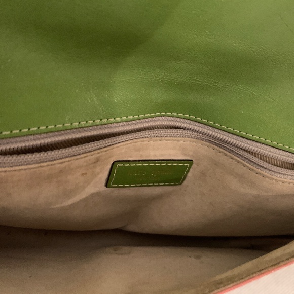 Vintage Kate Spade Purse / Clutch - Pink / Green Interior - Picture 8 of 16
